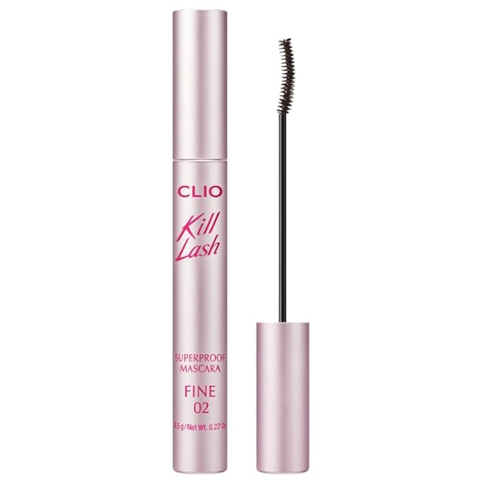 CLIO Kill Lash Superproof Mascara Fine, Waterproof Fixing Mascara, Natural Defining Look, Long-Lasting & Lengthening, Clump & Smudge-Free, for Sensitive Eyes, Korean Makeup Beauty (02 Mousse Brown)