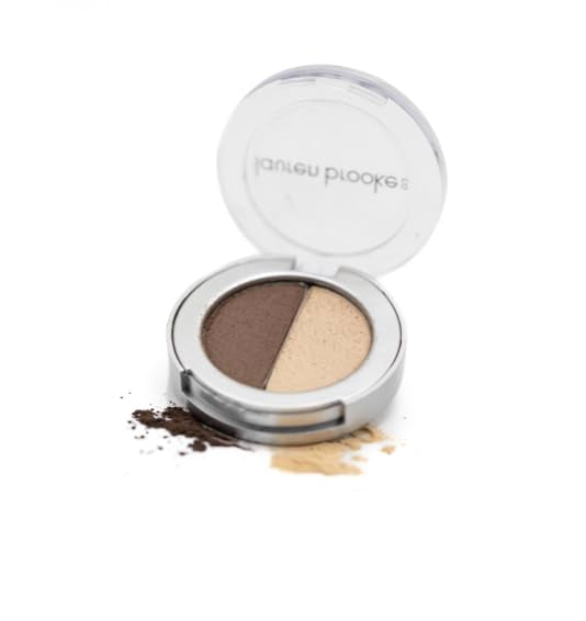 Lauren Brooke Cosmetiques Pressed Eyeshadow Duo, Natural, Organic Makeup (Chestnut/Vanilla Creme)