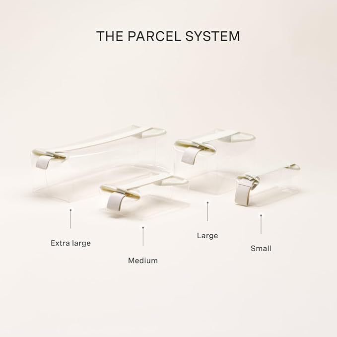 Cadence Parcel - Clear Dopp Kit with Magnetic Closure - Durable and Leak-Resistant Travel Toiletry Kit - Modular Design - Hygiene Bag for Travel Essentials - 4 Qt - Pebble