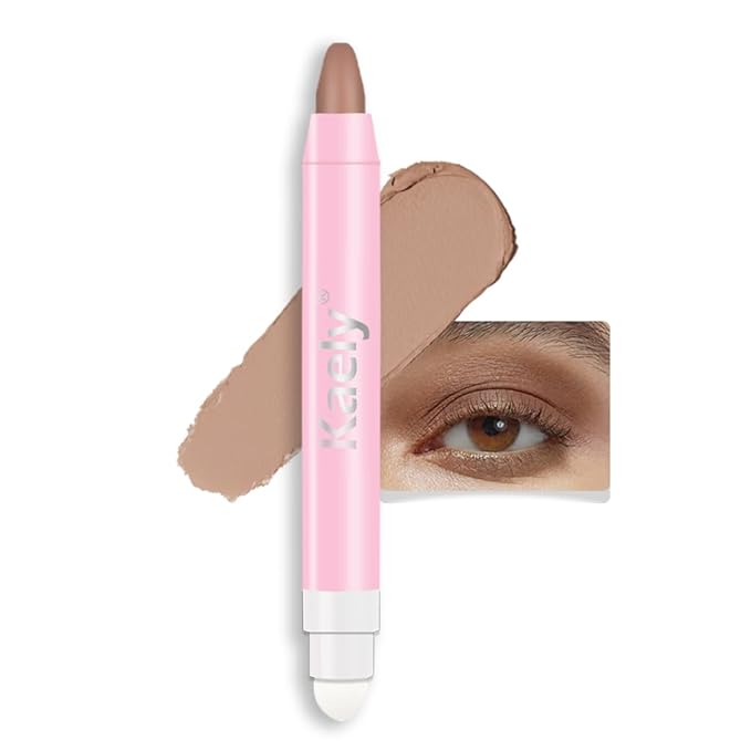 evpct 1Pcs Ginger Matte Cream Eye Shadow Brightener Sticks for Eyes Waterproof Pigmented, Double Ended Cream Eyeshadow Stick Pencil Pen with Applicator, Eye Shadow Palette Highlighter Makeup 29