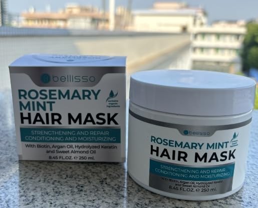 Rosemary Mint Oil Hair Mask - Deep Conditioning Repair Products for Damaged Care - Scalp Moisturizer and Hydrating Treatment for Women and Men - Volume for Extremely Dry, Thin and Frizzy Locks