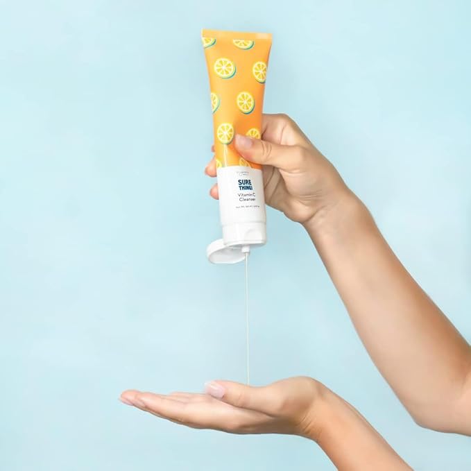 Elizabeth Mott Vitamin C Facial Cleanser - Vitamin C Korean Gel-to-Foam Cleanser for Hydrating Makeup Removal & Gentle Daily Use for All Skin Types - Vegan, Cruelty-Free 5.07oz