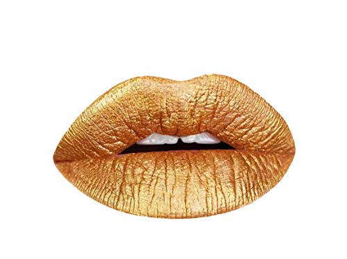 Aromi Gold Metallic Liquid Lipstick | Yellow Bronze Lip Color with Shimmery Finish, Vegan and Cruelty-free, Smudge Proof, Long-lasting | (Gold Digger)