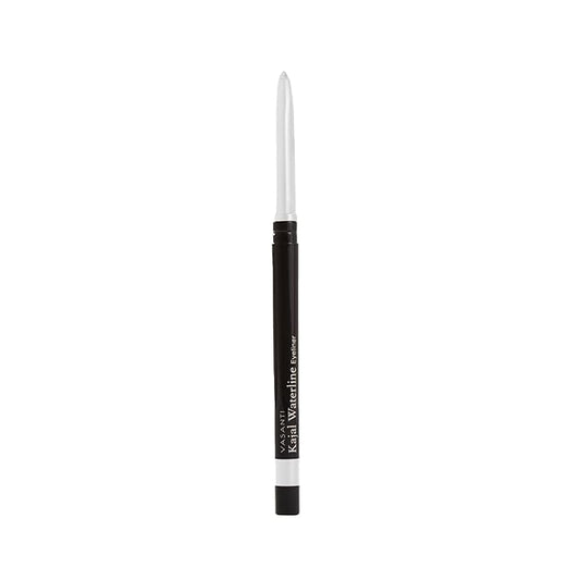 VASANTI Kajal Waterline Eyeliner Pencil - Long-lasting, Waterproof, Smudge-proof, Safe for Sensitive Eyes, Waterline Eye Liner - Opthalmologist Approved and Tested (White Clarifier)