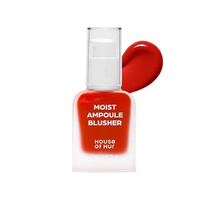 House of Hur Moist Ampoule Blusher with 50% Moisture Essence | Hydrating & Long-Lasting Blush | 0.68fl.oz (9 Shades) (Grape Heat)