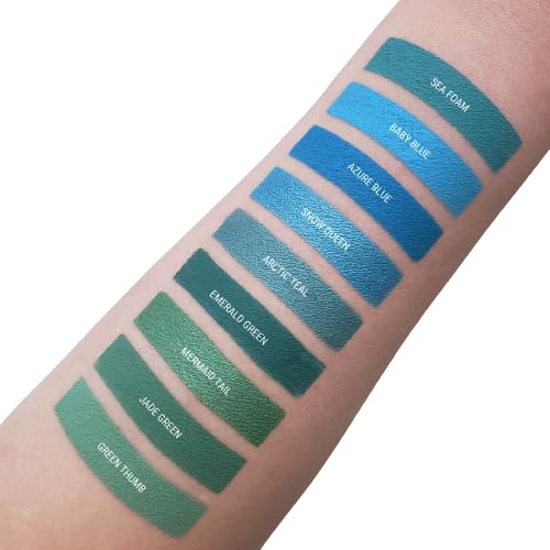 Aromi Green Metallic Liquid Lipstick | Turquoise, Teal-Green Lip Color with Shimmery Finish, Vegan, Cruelty-free, Long-lasting, Smudge Proof, Handmade (Mermaid Tail)
