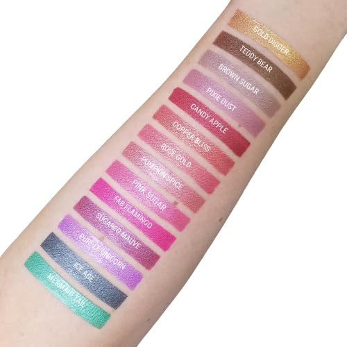 Aromi Light Pink Metallic Liquid Lipstick | Rosy Lip Color with Shimmery Finish, Vegan, Cruelty-free, Long-lasting, Waterproof, Handmade (Pink Sugar)