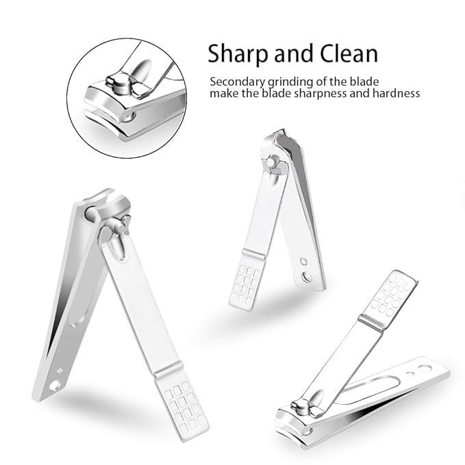 ZIZZON Manicure, Pedicure Kit, Nail Clippers Set of 12Pcs, Professional Grooming Kit, Nail Tools with Luxurious Travel Case Black