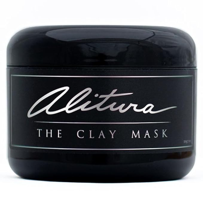 Alitura Clay Face Mask – Exfoliating, Hydrating & Anti-Aging Facial Mask with Vitamin C & Pearl Powder – Pore Cleansing Face Mask for Acne, Blackheads & Glowing Skin – 7.1 oz