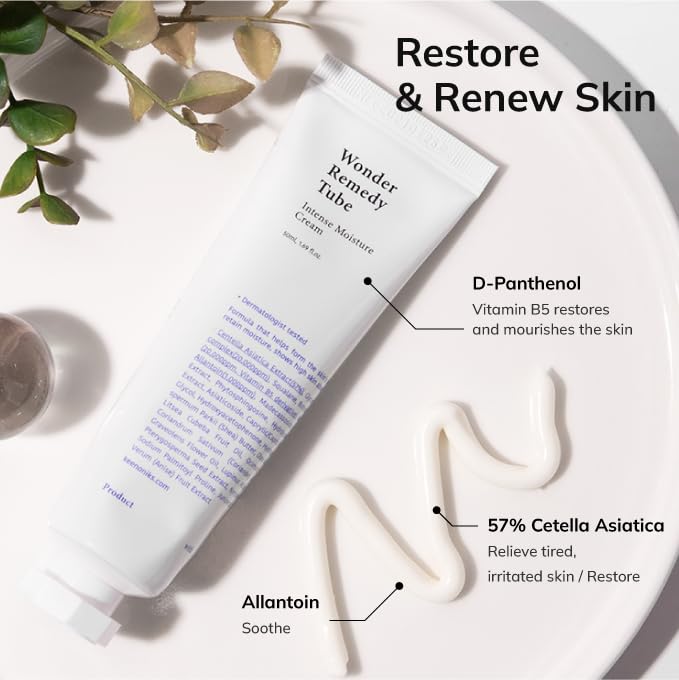 Korean Moisturizer with CICA (Redness Relief) & Ceramide (Barrier Repair) for Hydrating Face Care, 3.38 Fl Oz