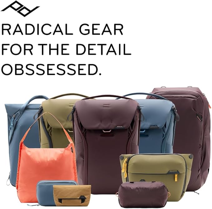 Peak Design Small Wash Pouch, Ocean, Weatherproof Travel Toiletry Bag, Upright or Hanging with Pockets, Magnetic Toothbrush Pocket, Wide UltraZip Opening, Toiletry Bag for Men and Women