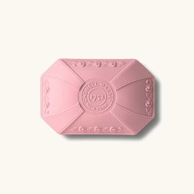 Caswell-Massey Rose Natural Bar Soap for Women, Moisturizing Body Soap Bar for All Skin Types, Made with Essential Oils & Plant-Based Formula for Soft Skin, 3.5 oz
