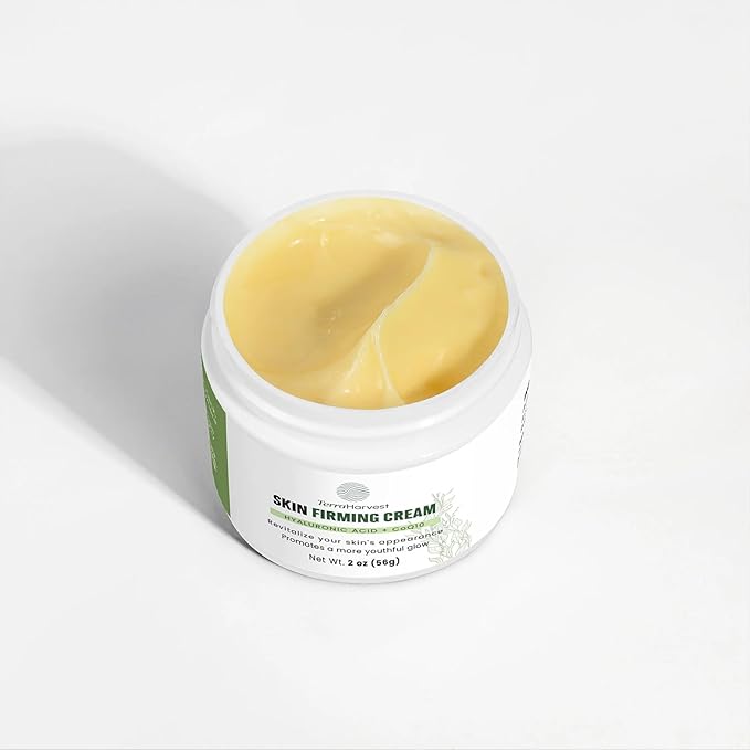 Skin Firming Cream – DMAE, Hyaluronic Acid & Coenzyme Q10 – Enhances Firmness & Hydration for Face, Neck, Eyes & Lips – Youthful, Toned Complexion 2 oz