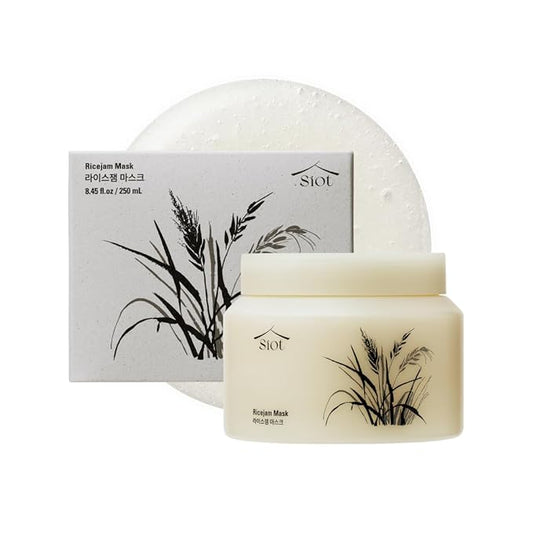 SIOT Rice Jam Mask 8.45 Ounce โ Korean Icheon Rice Face & Body Mask for Deep Cleansing, Hydrating, & Radiant Skin โ Natural Moisturizing & Purifying Skincare, Smooth & Soft Skin Treatment