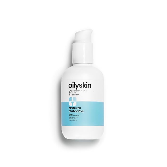 Oily Skin Moisturizer | Oil Free Daily Facial Moisturizer Gel w/Hyaluronic Acid | Watermelon & Aloe Vera Hydrating Face Lotion | Non-Greasy Lotion for Oily Skin Types | 4 oz by Natural Outcome