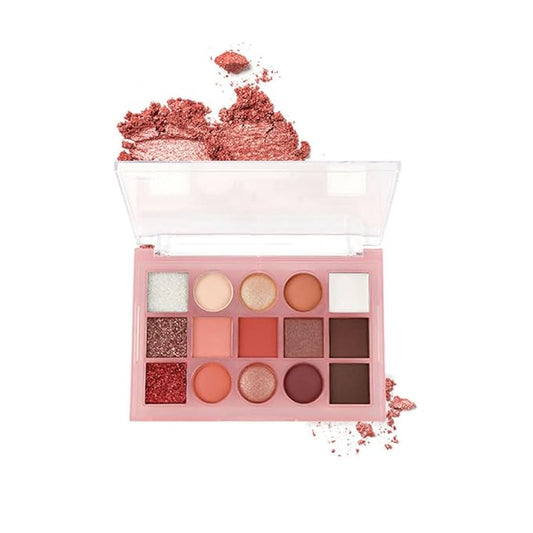 Eyeshadow Palette Makeup โ Neutral Nude Matte & Shimmer Eyeshadow Palette, High Pigment Waterproof Glitter Eye shadow,Blendable Pink, Brown, Rose Gold Eye Makeup (F-02#, 1 Count (Pack of 1))