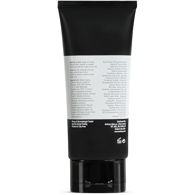 Anthony After Shave Balm for Men, Cooling & Hydrating Lotion with Vitamins A, C & E, Aloe Vera & Botanical Extracts, 3 fl oz, Aftershave Soothes, Moisturizes & Nourishes Skin, Reduces Razor Burn