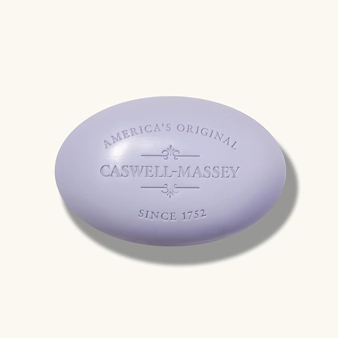 Caswell-Massey Lavender Natural Bar Soap for Women, Moisturizing Triple-Milled Body Soap for Bath, Face & Hands, Soothing Floral Scent, Plant-Based, Essential Oils, Cruelty-Free, Made in USA, 5.8 oz