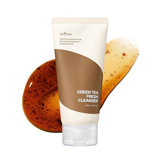 IsNtree Green Tea Fresh Cleanser 120ml 4.05 fl.oz | Green tea extract from Jeju | Contains grind green tea | Mild gel cleanser