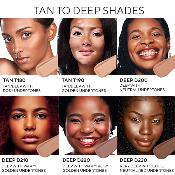 Mirabella Invincible For All HD Liquid Foundation - Anti-Aging Full Coverage Liquid Face Makeup - Moisturizing, Hydrating & Lightweight Foundation for All Skin Types (Tan T170)