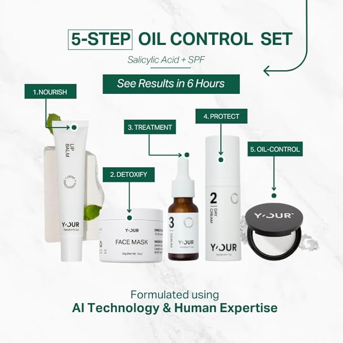 Y’OUR Acne-Care Sets: Acne Treatment Duo, 3-Step Acne Set, Purify & Treat Acne Set, Bloom & Blur Acne Set, Adult Acne Set. 5-Step Deluxe Blemish Control. Made in USA