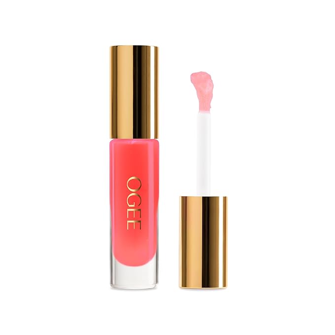 Ogee Beyond Clean Lip Gloss - Certified Organic Lip Gloss for Women - Effortlessly Plump, Hydrate & Add High-Shine Color, Cosmo - Sheer Delicate Pink