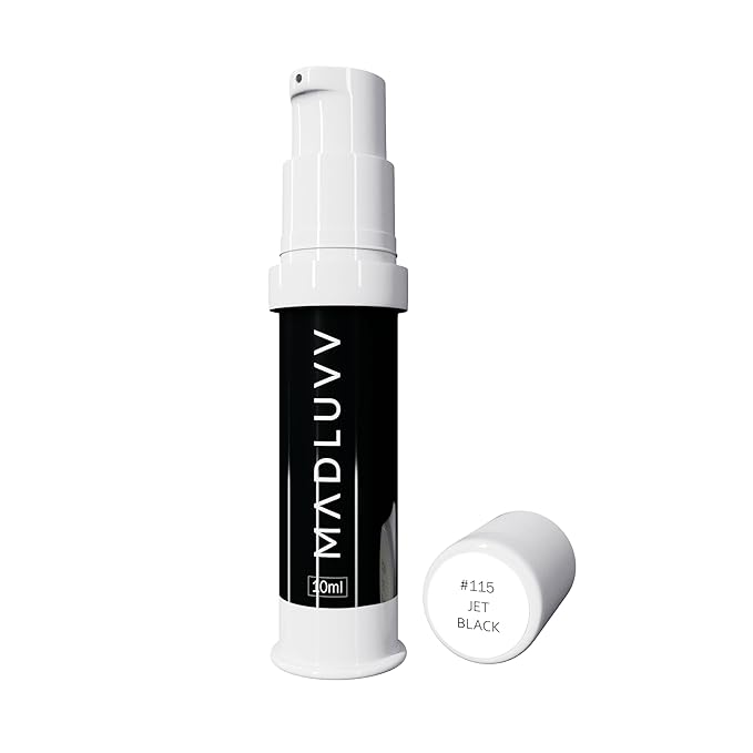 MADLUVV Professional Makeup Pigment for PMU Brow Artistry, Made in the USA, Vegan, Cruelty-free, Non-Toxic, Gel Consistency & High Retention - Jet Black 115