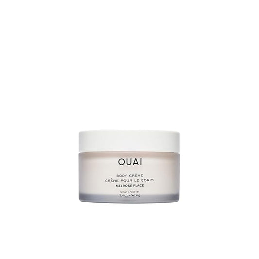 OUAI Body Cream Travel Size, Melrose Place - Hydrating Whipped Body Cream with Cupuaรงu Butter, Coconut Oil & Squalane - Softens Skin and Delivers Healthy-Looking Glow - Sulfate Free Skin Care (3.4 Oz)