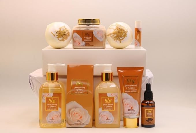 Mothers Day Gifts for Mom - 10-Piece Honey Almond Bath & Body Gift Set for Women, Spa Gift Basket, Self Care Kit with Bath Bomb & Moisturizers | Christmas, Birthday Gifts, All Occasion Holiday Present