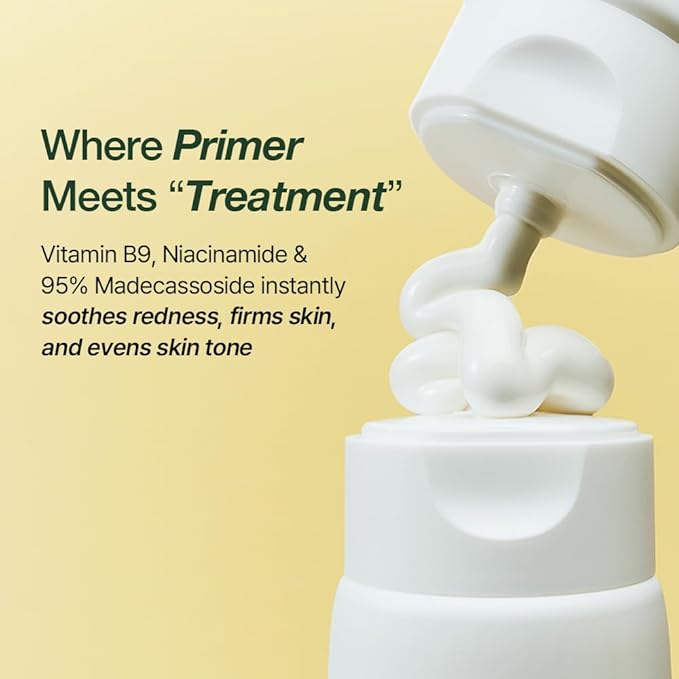 NDP Vitamin B9 Tone-up Cream, Silicone Free Face Primer for Pore Minimizing, 95% Pure Cica Extract, Breathable Skin Formula, Glass Skin & Lightweight, Vegan Clean K-Beauty (65ml / 2.19 Fl Oz)