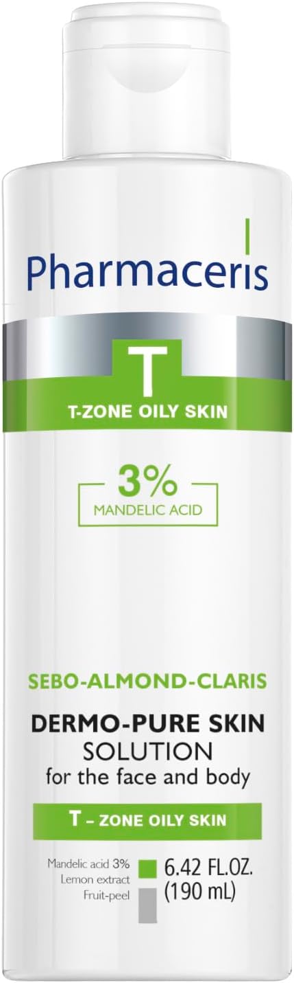 Face & Body Breakout Solution, 3% Mandelic Acid, Helps Clarify Blemish & Acne Prone Skin on Face, Back and Chest, Helps Clear Breakouts, Purifying Cleanser, SEBO-ALMOND-CLARIS, 6.42 fl oz