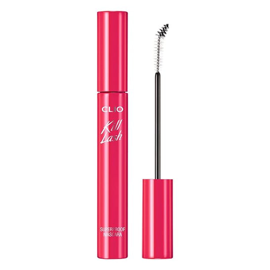 CLIO Kill Lash Superproof Mascara, Waterproof Mascara Black, Lifting & Lengthening, Precision Eyelash Curl, Long-Lasting, Clump & Smudge-Free, for Sensitive Eye, Korean Makeup Beauty (020 Bouncy Lash)