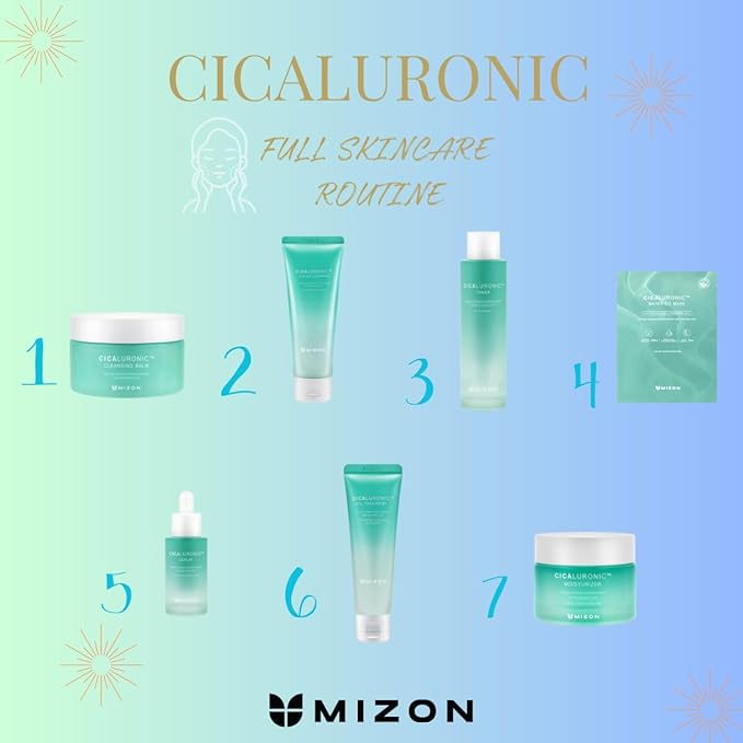 MIZON Cicaluronic Serum Soothing Moisturizing Centella Asiatica Hyaluronic Acid Vegan Formula Korean skincare (30ml 1.01 FL oz)