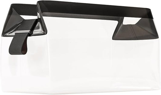 Cadence Parcel - Clear Dopp Kit with Magnetic Closure - Durable and Leak-Resistant Travel Toiletry Kit - Modular Design - Hygiene Bag for Travel Essentials - 4 Qt - Ink