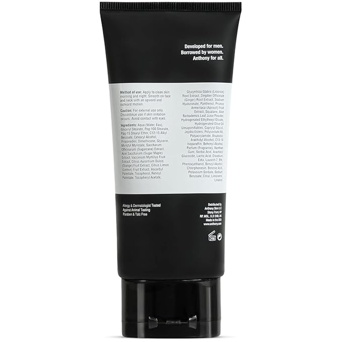 Anthony Essentials Duo Glycolic Facial Cleanser for Men and All-Purpose Facial Moisturizer - Men’s Hydrating Lotion for Dry Skin
