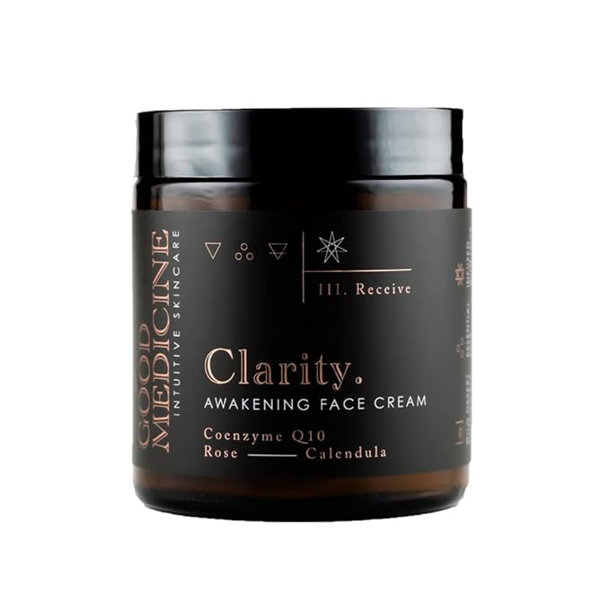 Clarity Awakening Face Cream - Natural Daily Facial Moisturizer with Coenzyme Q10 and Vitamin B3 to Reduce Fine Lines - Hydrating Coconut Oil and Aloe Vera - Skincare for Women and Men (4 oz)