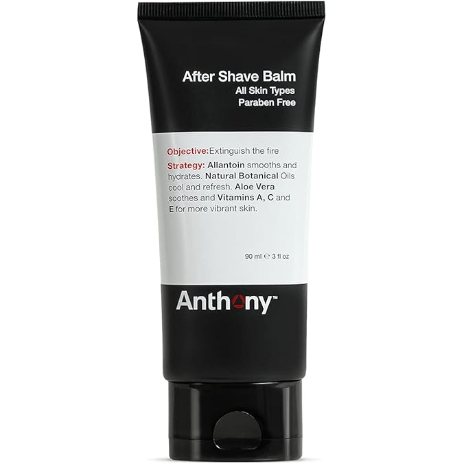 Anthony After Shave Balm for Men, Cooling & Hydrating Lotion with Vitamins A, C & E, Aloe Vera & Botanical Extracts, 3 fl oz, Aftershave Soothes, Moisturizes & Nourishes Skin, Reduces Razor Burn