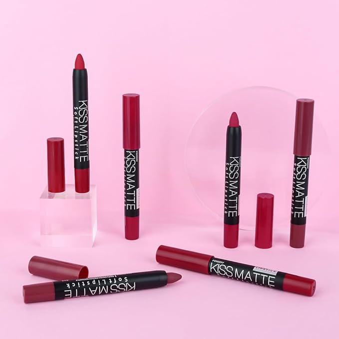 BINGBRUSH Smooth Longwear Lipstick Pack Set, Matte Color Stick Ultimate Lip Crayon for Makeup Collection - Waterproof Velvet Lipgloss Lip Stain (02#)