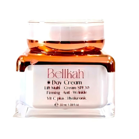 Bellkah SPF 30 Anti-Aging Face Moisturizer Cream – Firming, Wrinkle-Reducing, Hydrating Moisturizer Face Cream with Vitamin C & Hyaluronic Acid – Moisturizing Skin Care for Women – 30ml