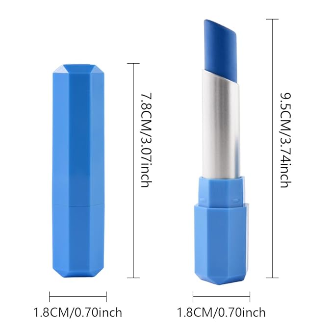 Nuetral Blue Matte Creamy Lipstick for Women, Longwear Lip Gloss Face Paint Stick, Lip Stick Stain Long Lasting Waterproof Easy Application Full Coverage Velvet Gloss for Party Halloween Makeup 15