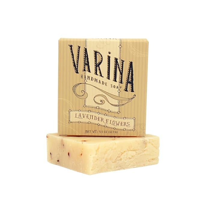 Organic Lavender Flowers Bar Soap - Gentle Cleansing for Sensitive Skin, Herbal and Mint - 3 Pack