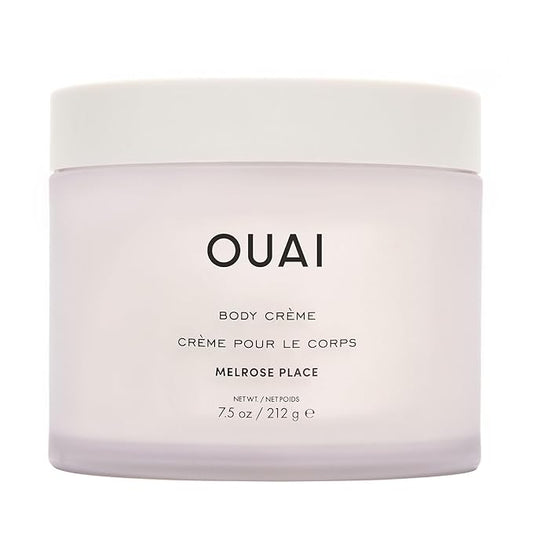 OUAI Body Cream, Melrose Place - Hydrating Whipped Body Cream with Cupuaรงu Butter, Coconut Oil and Squalane - Softens Skin and Delivers Healthy-Looking Glow - Sulfate Free Skin Care (7.5 Oz)
