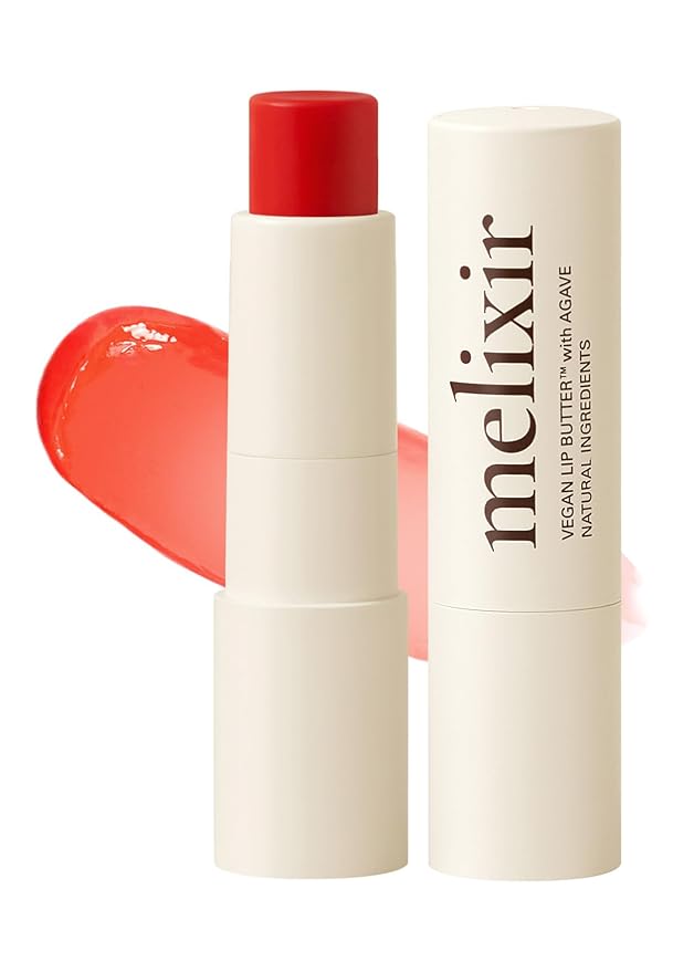 Melixir Vegan Lip Butter #08 Havana, Hydrating Tinted Lip Balm Stick, Bee-Free, Petrolatum-Free, Plant-Based With Shea Butter, Nourishing Care for Dry, Chapped Lips, Natural Finish
