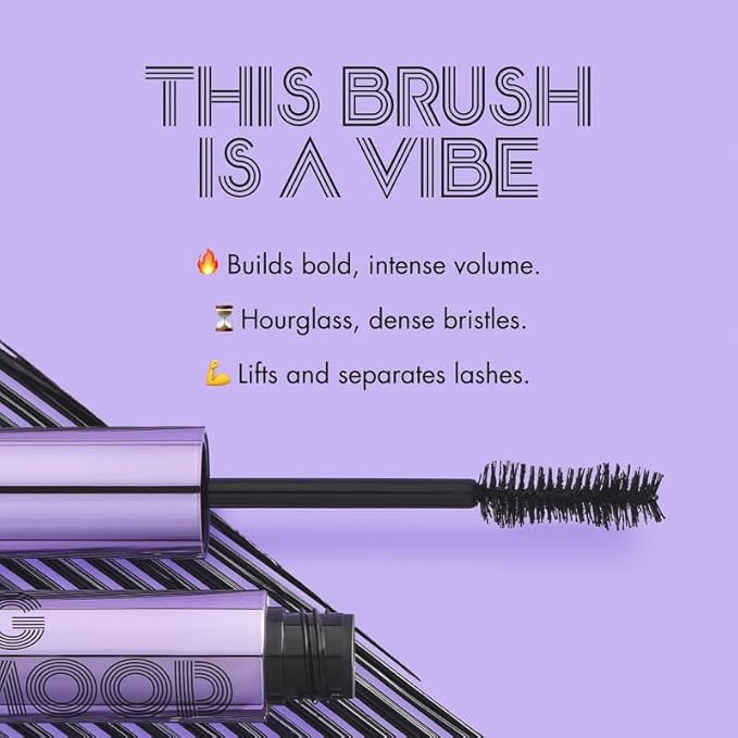 e.l.f. Big Mood Mascara Mini, Instantly Creates Long-Lasting, Bold & Lifted, Voluminous Lashes, Infused with Jojoba Wax, Black