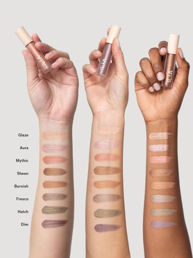 ILIA - Chromatic Liquid Powder Eye Tint | Cream-to-Powder Eyeshadow, Smudge-Resistant, Quick-Dry, Weightless, Water-Based | Non-Toxic, Vegan, Cruelty-Free, Clean Makeup (Aura, 0.12 fl oz | 3.5 ml)