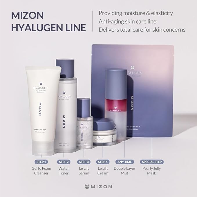 MIZON Hyalugen Le Lift Serum with Hyaluronic Acid and Marine Collagen for Fine Lines Total Face Care Youthful Skin Refreshing Lifting Korean Skincare (1.01 oz)