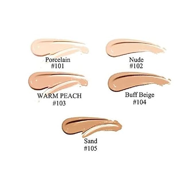2 Pack PHOERA Foundation,Full Coverage Foundation,Concealer Foundation Full Coverage Flawless New 30ml PHOERA 24HR Matte Oil Control Concealer(103 Warm peach)