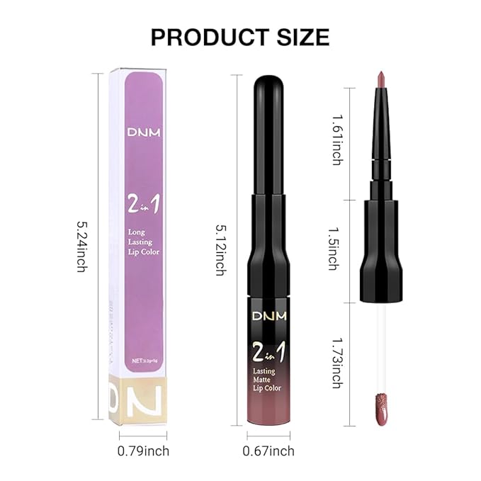 Kaely 2-in-1 Matte Lipstick and Lip Liner, Liquid Lip Stain Makeup for women Long Lasting Waterproof Smudge Proof, labiales matte mate larga duracion listip 24 hours originales, 29 Antique Rose