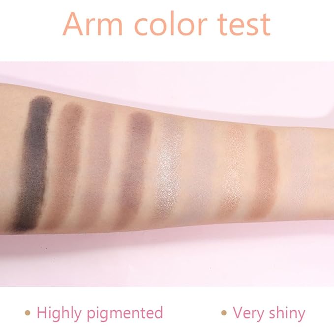 9 Colors Nude Eyeshadow Palette Makeup,Taupe Bronze Brown Matte Cream Eye Shadow,Natural Neutral Eyeshadow Palette Nude,Naturing-Looking Long Lasting Waterproof