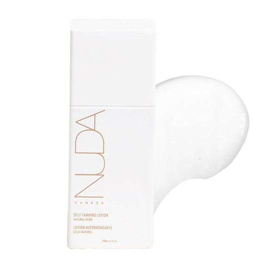 Nuda Self Tanning Lotion, Lightweight, Fast Drying, and Streak Free Gradual Self Tanner, Infused with Vitamin C, Shea Butter & Sodium Hyaluronate, Hydrating Sunless Tan, Vegan, Light to Medium, 6.7 Oz